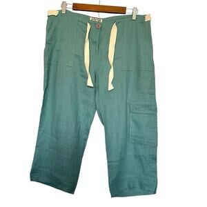 For Joseph Linen Capri Pants Womens Beachy Minimalist Travel Size Medium